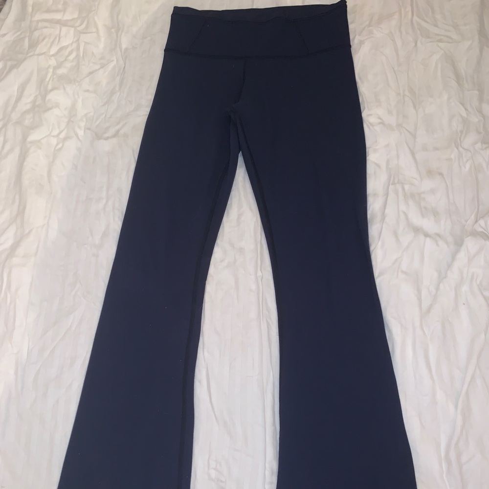 Navy blue lululemon groovy yoga pants